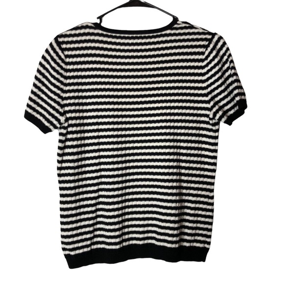 Brooks Brothers Black and White Striped Sweater‎ Size Medium - Picture 2 of 7